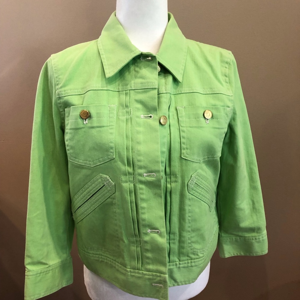 Ralph Lauren Lime Green Jean Jacket, Size M